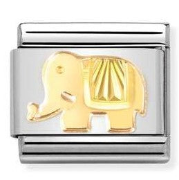 030149/50 Classic steel, 18k gold Diamond-coated Elephant