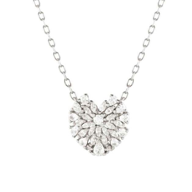 RAYOFLIGHT necklace in 925 silver CZ Heart