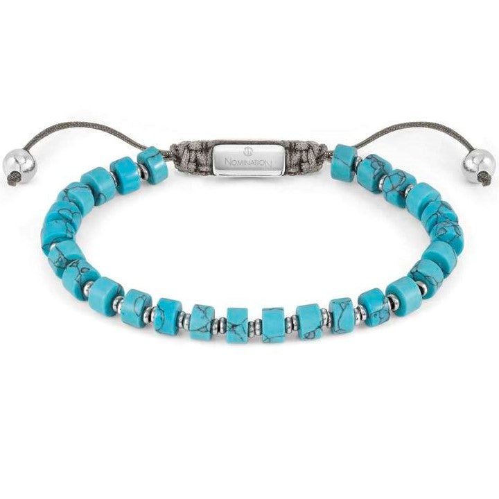 INSTINCT STYLE,bracelet ,steel. stones TORQUOISE