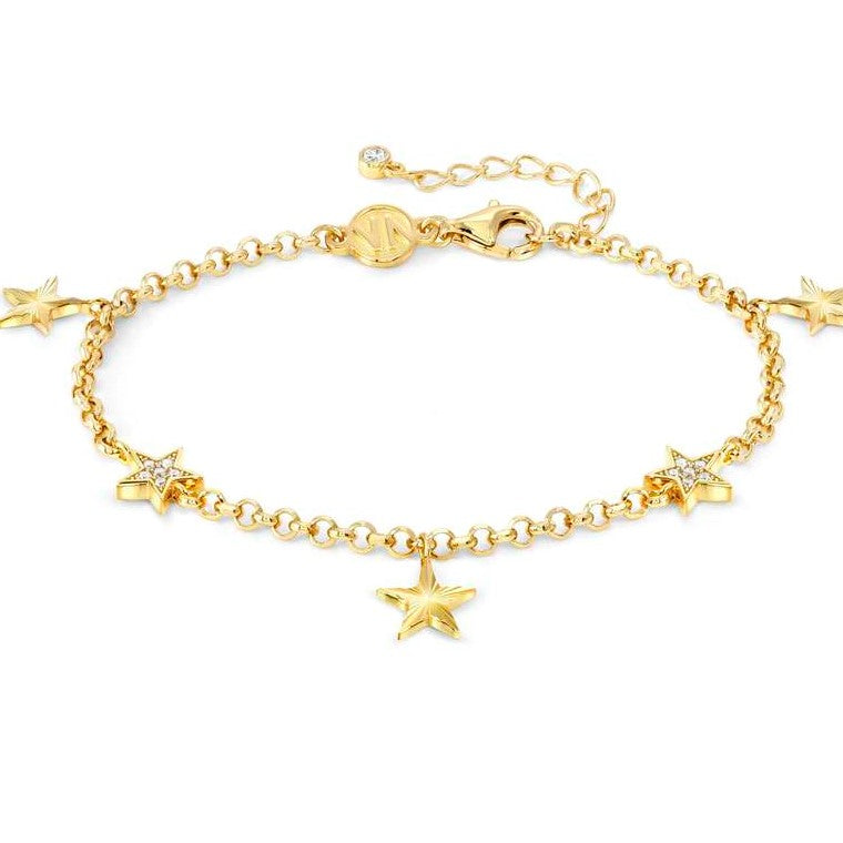 TRUEJOY bracelet in 925 silver, CZ (RICH) Gold Star