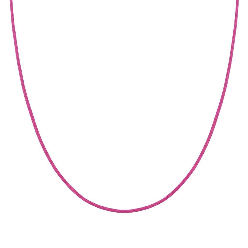 SEIMIA necklace ed. CANDY in 925 silver and fabric FUCHSIA