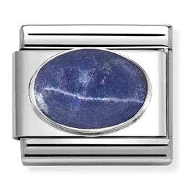 330510/42 Classic HARD STONES steel, 925 silver SODALITE MAT