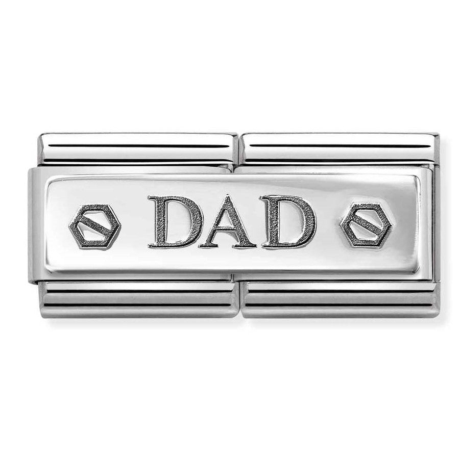330710/48 Classic DOUBLE ENGRAVED steel, 925 silver CUSTOM Dad with hex screws