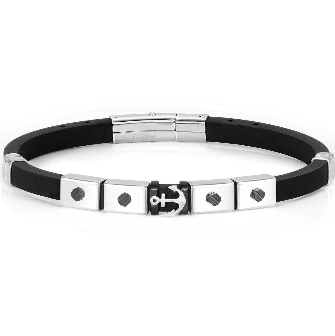 CITY bracelet,steel, rubber HEX SCREWS Anchor 028811/002