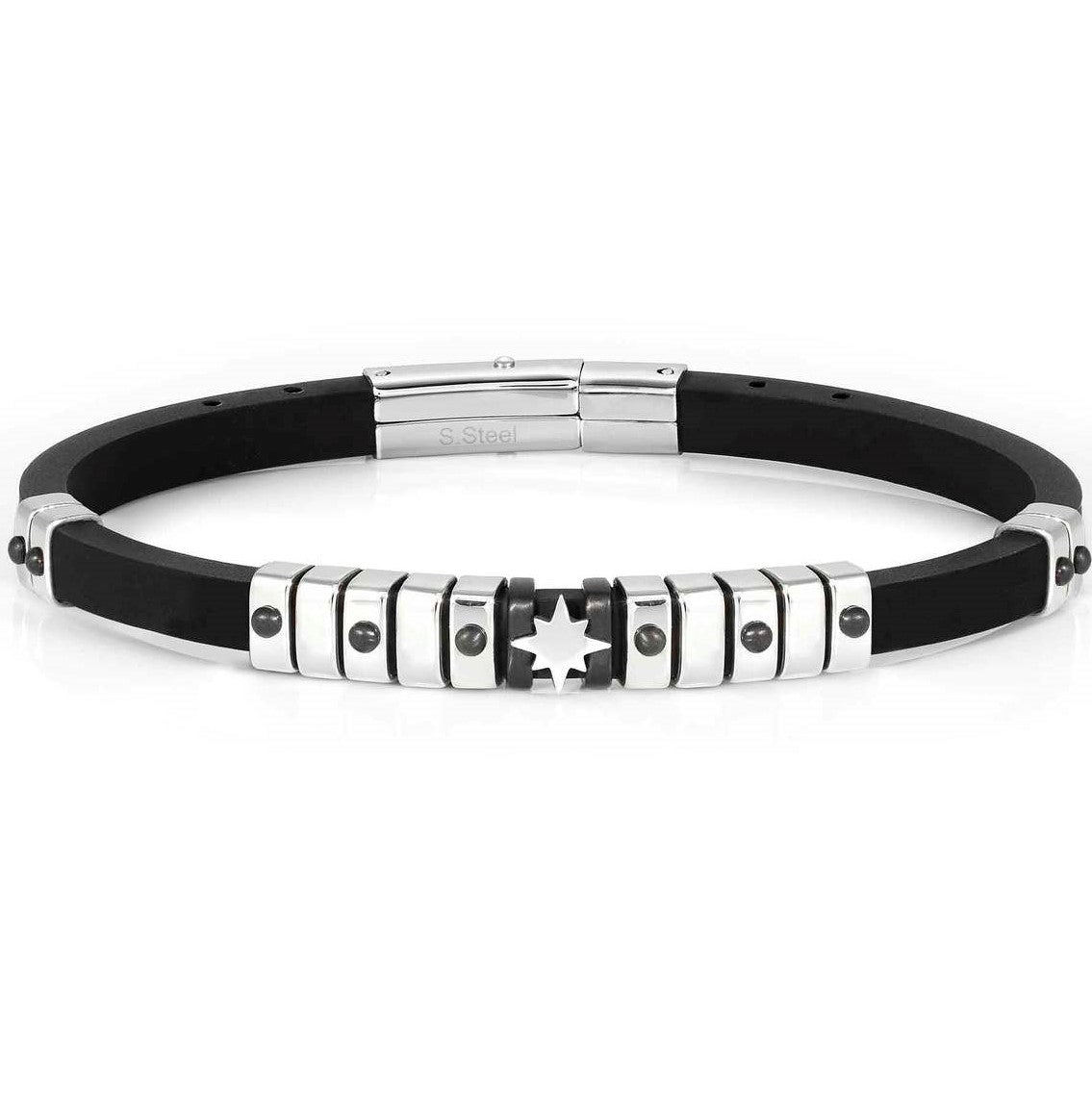 CITY bracelet,steel,rubber Wind Rose 028813/014