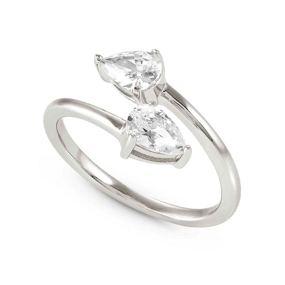 COLOUR WAVE ring,925 silver, White CZ,Size 11 149810/004