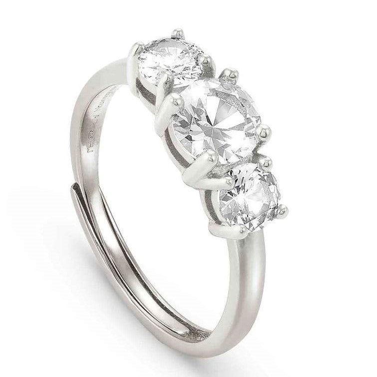 COLOUR WAVE ring, 925 silver,CZ, WHITE 149815/001