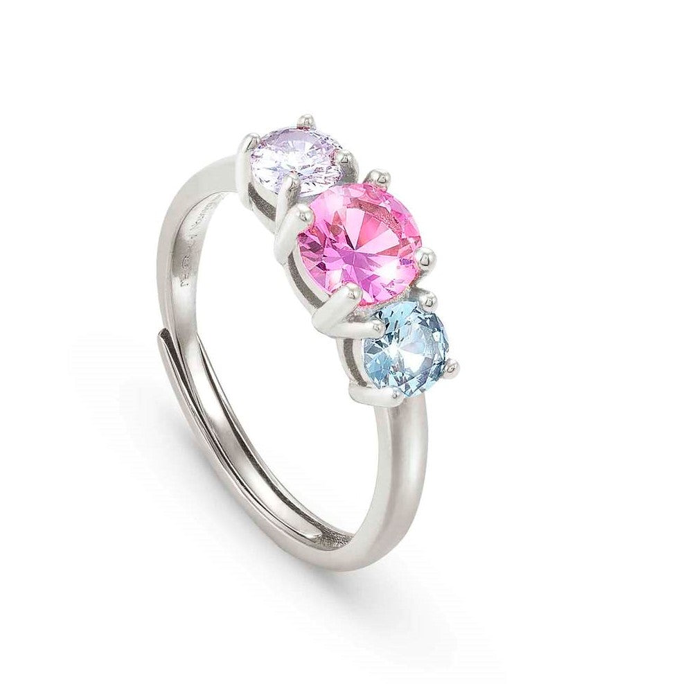 COLOUR WAVE ring in 925 sterling silver and cubic zirconia MIXED 149815/005