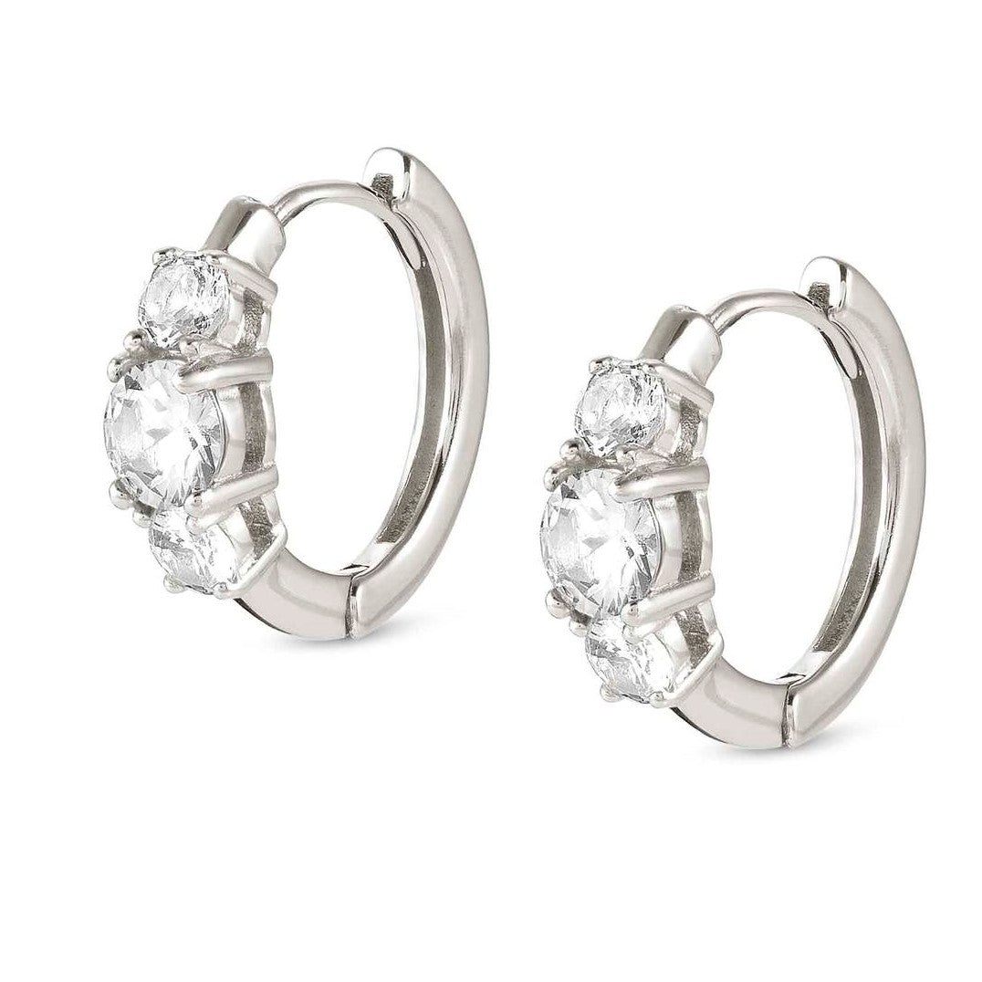 COLOUR WAVE earrings,925 silver,CZ, WHITE 149823/001