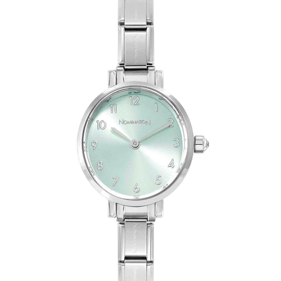 PARIS watch with steel strap OVAL with Green Water 076038/032