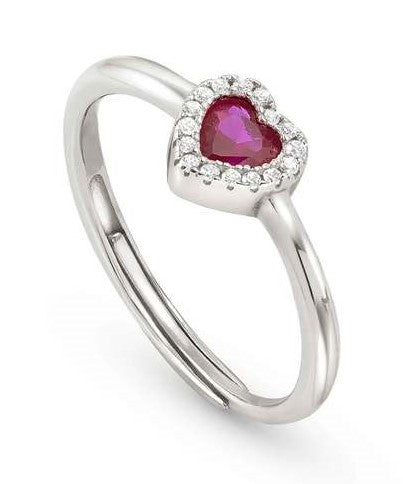 ALLMYLOVE ring, 925, silver,CZ RED 240300/006