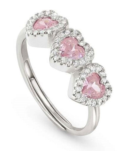 ALLMYLOVE ring 925 silver,CZ, RICH PINK 240301/002
