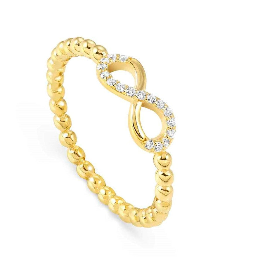 LOVECLOUD ring in 925 sterling silver and cz Infinity Yellow Gold Size 11