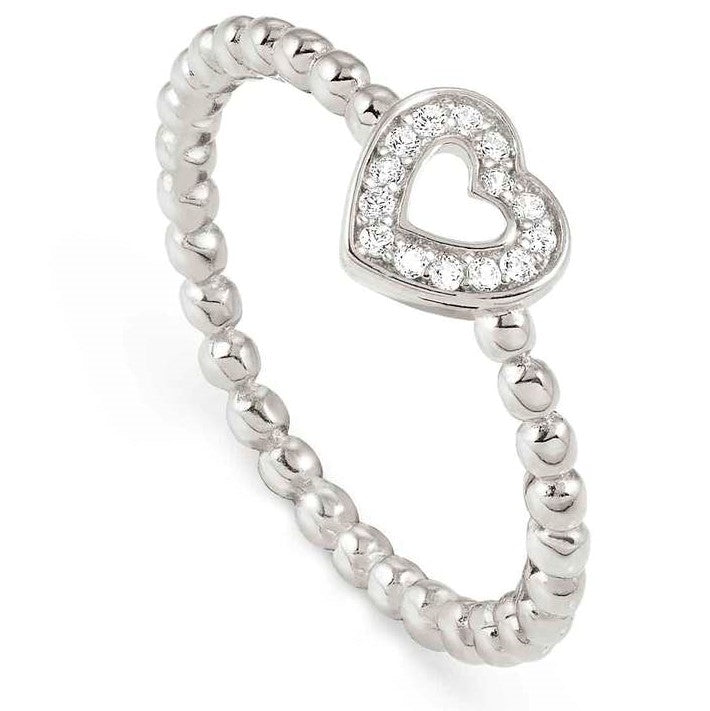 LOVECLOUD ring in 925 sterling silver and cz Silver Heart Size17