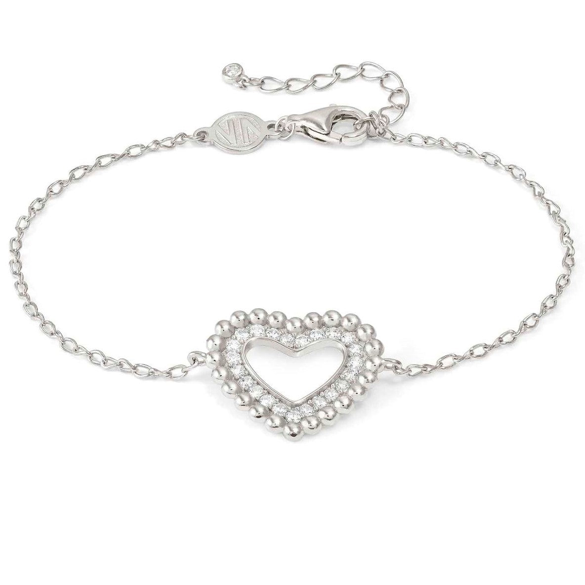 LOVECLOUD bracelet in 925 sterling silver and cz Silver Heart