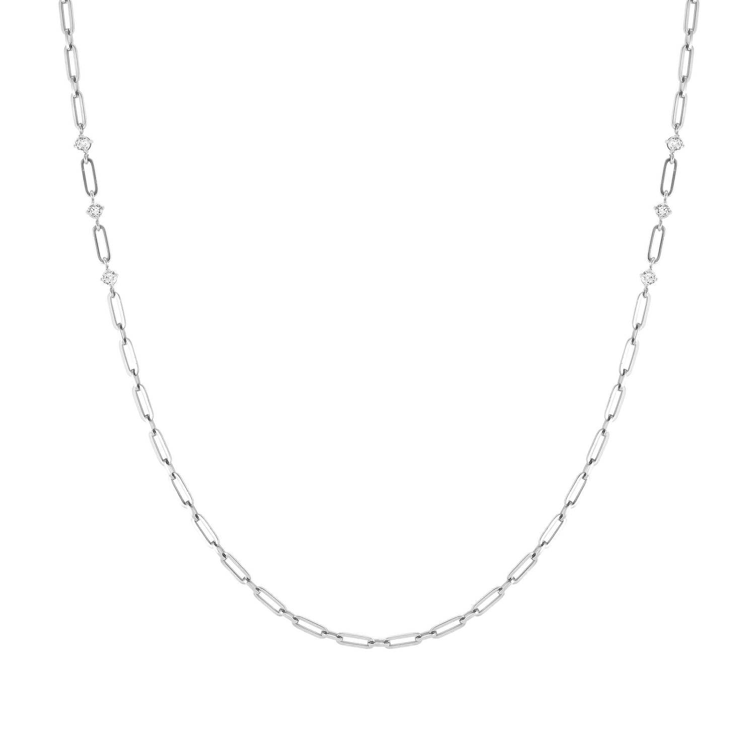 CHAINSOFSTYLE necklace,steel, cz LONG 029402/001