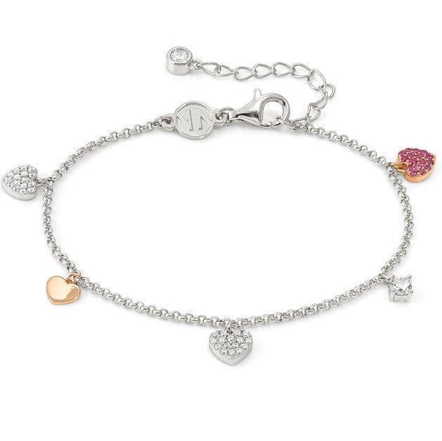 LUCENTISSIMA bracelets, 925 sterling silver, cz (PENDANTS) Rose Gold Heart