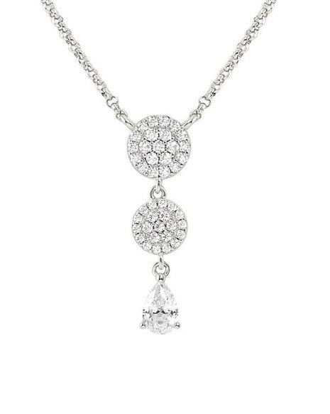 LUCENTISSIMA necklace, 925 sterling silver, cz Silver Round