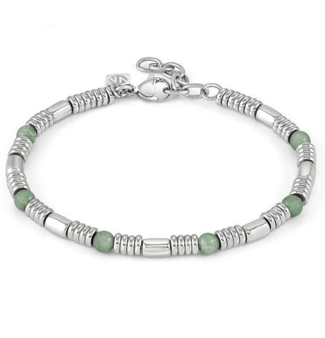 INSTINCTSTYLE bracelet ed. STONES steel GREEN AVENTURINE