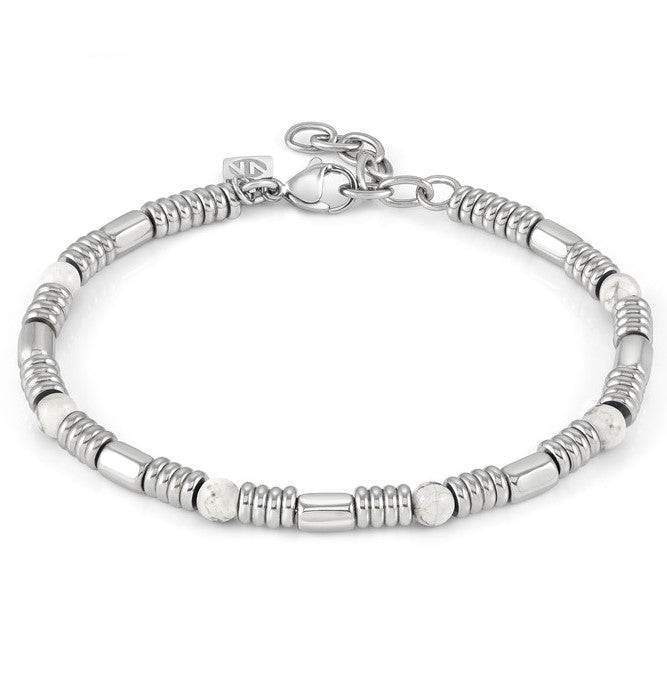 INSTINCTSTYLE bracelet ed. STONES steel,stones WHITE TURQUOISE