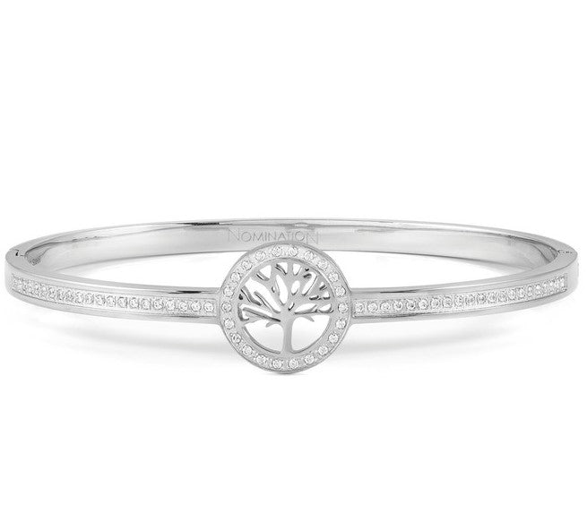 PRETTY BANGLES bracelet, steel, cz SYMBOLS SIZE LARGE Tree of Life