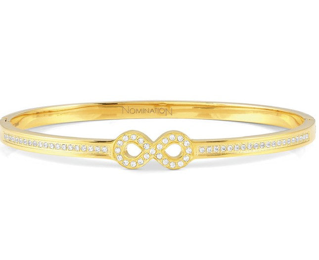 PRETTY BANGLES bracelet, steel, cz SYMBOLS SIZE LARGE Infinite Yellow Gold