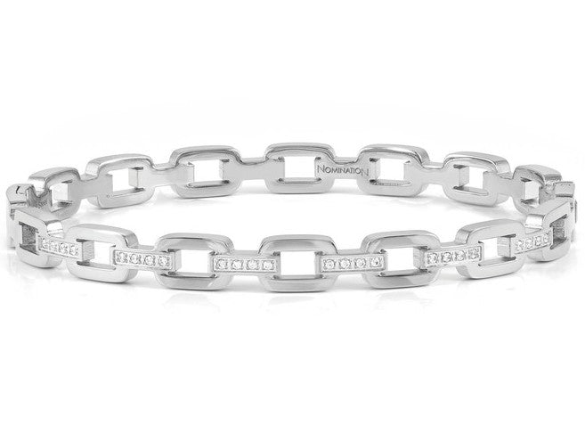 PRETTY BANGLES bracelet, steel, cz CHAIN SMALL SIZE Steel