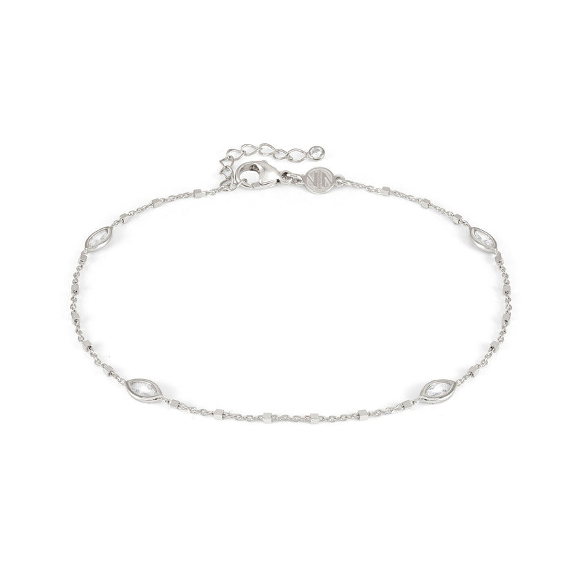 ANKLETS anklet 925 sterling silver cz Navette