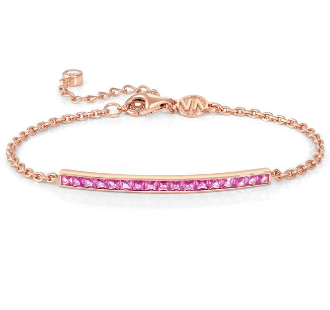 CARISMATICA bracelet 925 sterling silver cz PINK fin. Pink gold