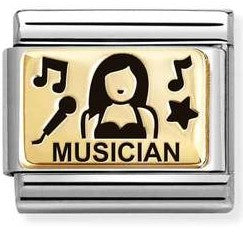 030166/52 Classic steel, 18k gold Musician