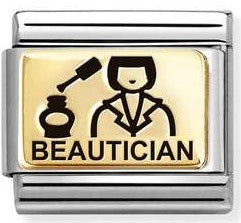 030166/44 Classic steel, 18k gold Beautician