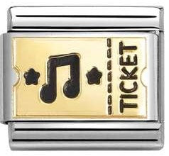 030284/61 Classic steel , enamel, 18k gold Concert ticket