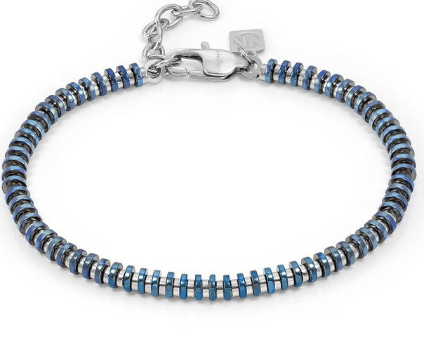 BEYOND bracelet ed. HYPER , steel WASHERS Blue