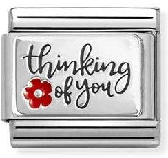 330210/04 Classic ,S/ steel, enamel , 925 sterling silver Thinking of you