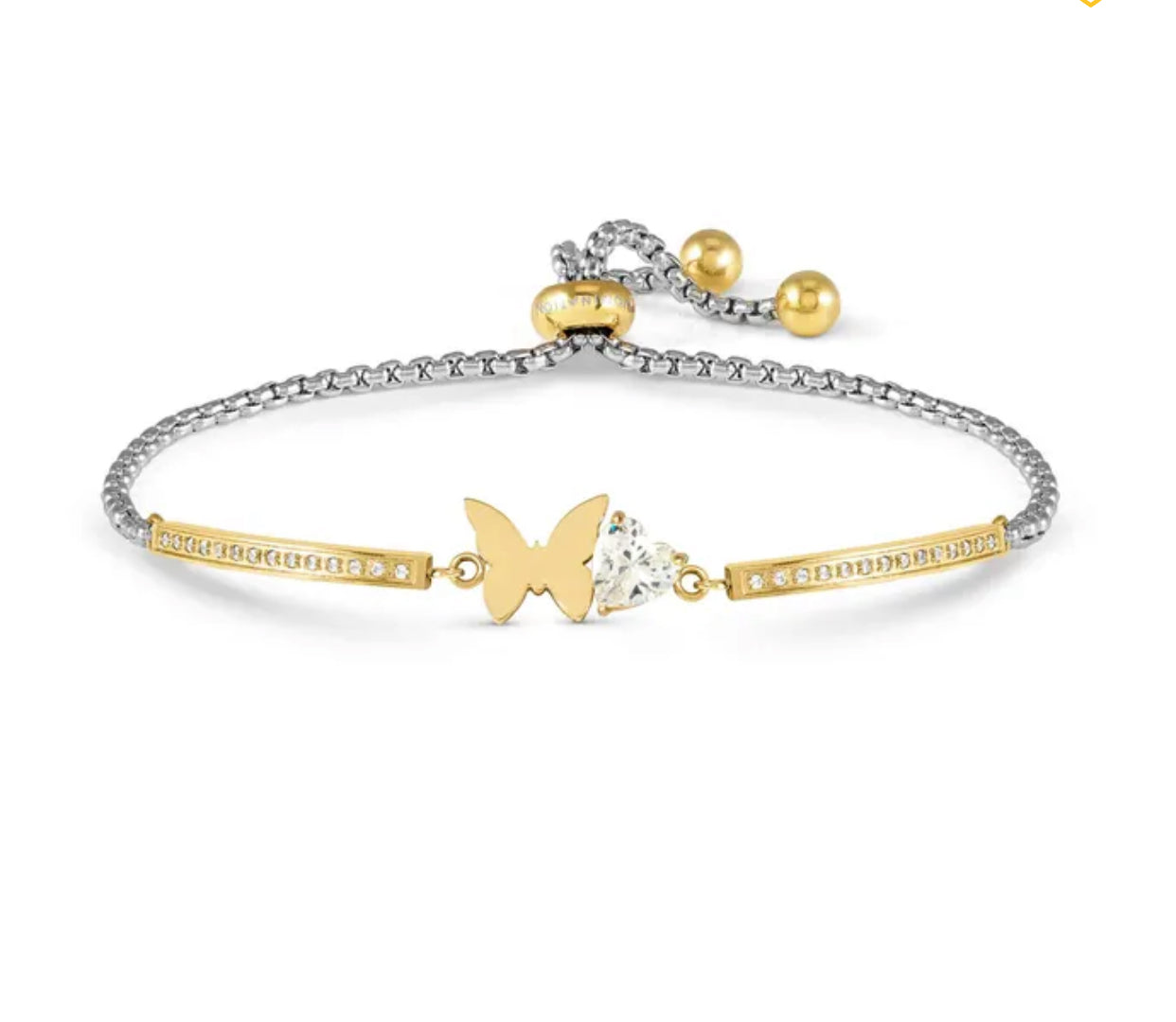 028021 010 MILLELUCI BRACELET WITH BUTTERFLY AND CZ HEART