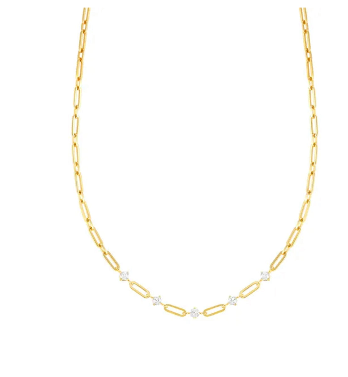 029401 012 CHAINSOFSTYLE SHORT NECKLACE WITH STONES