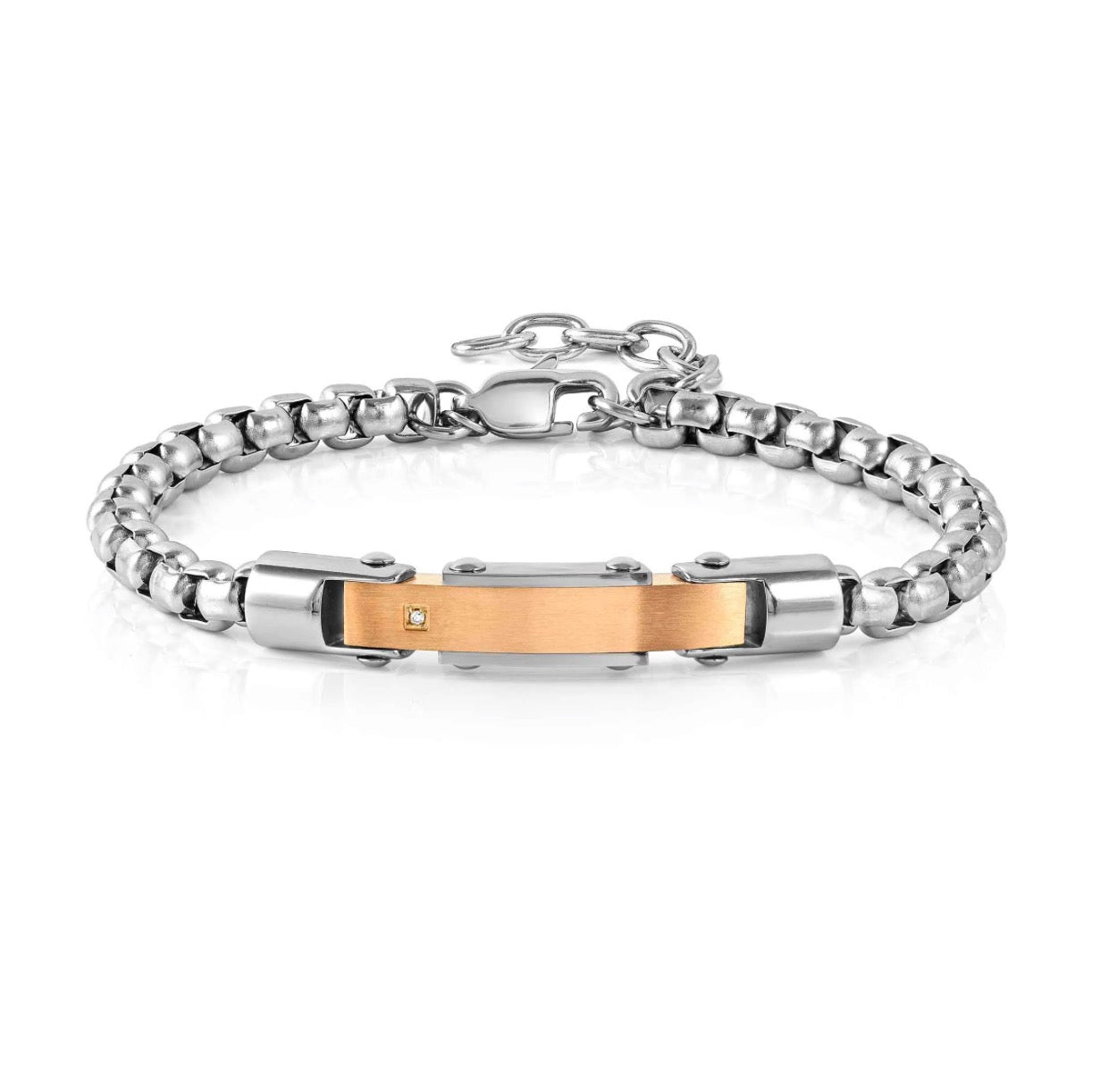 028321 034 STRONG DIAMOND BRACELET, PINK PVD, WHITE DIAMOND