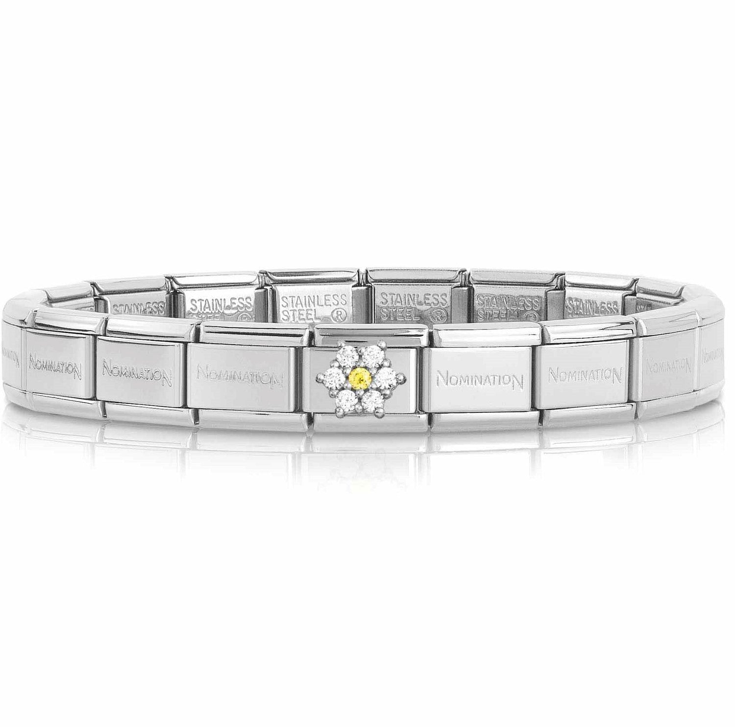 Complete Bracelet with Silver & CZ Flower