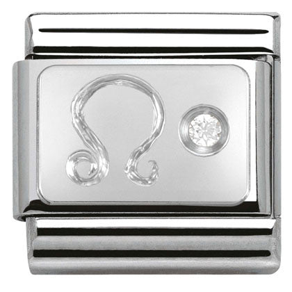 330302/05 Classic ZODIAC S/steel,CZ,925 silver Leo