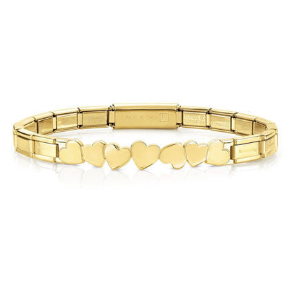 021111/001TRENDSETTER Bracelets in stainless steel with wefts Hearts YELLOW GOLD colour
