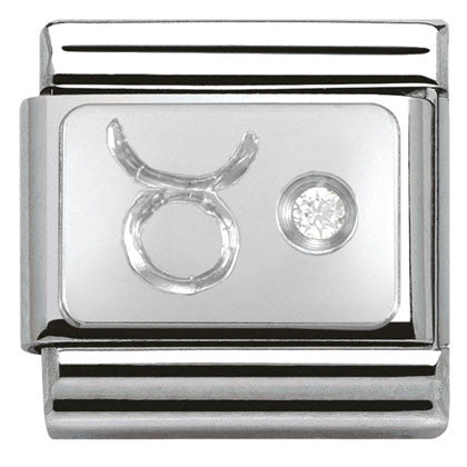 330302/02 Classic ZODIAC S/steel,CZ,925 silver Taurus
