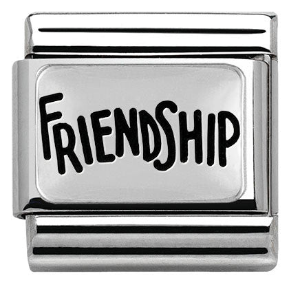 330102/40 Classic PLATES OXIDIZED steel silver 925 FRIENDSHIP