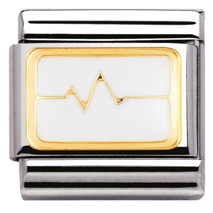 030263/09 Classic S/stee.enamel,yellow gold Heart beat