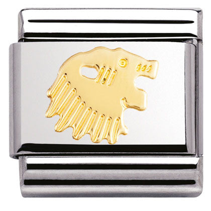 030104/05 Classic ZODIAC,S/Steel,Bonded Yellow Gold Leo