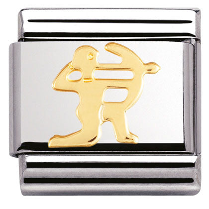 030104/09 Classic ZODIAC,S/steel,Bonded Yellow Gold Sagittarius