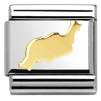 030128/16 Classic SYMBOLS,S/steel, bonded yellow gold Lanzarote (Spain)
