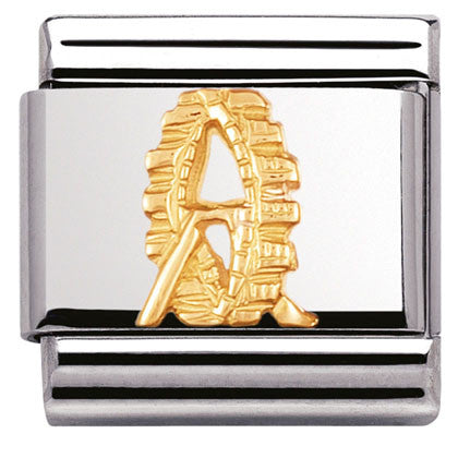 030127/01C Classic RELIEF AUSTRIA SYMBOLS S/Steel,bonded yellow gold Vienna Giant ferris wheel