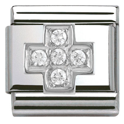 330304/03 Classic S/Steel,CZ, silver 925 Cross