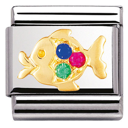 030306/11 Classic S/Steel,Bonded Yellow Gold,Multi-coloured fish