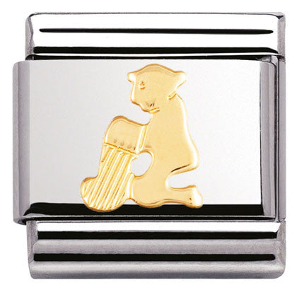 030104/11Classic ZODIAC,S/steel, Bonded Yellow Gold Aquarius